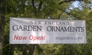 New England Garden Ornaments Sign