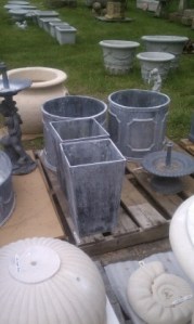 Wide variety of cast, concrete and lead containers